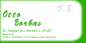 otto borbas business card